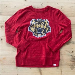 GAP interactive sequin tiger shirt boys sz M
